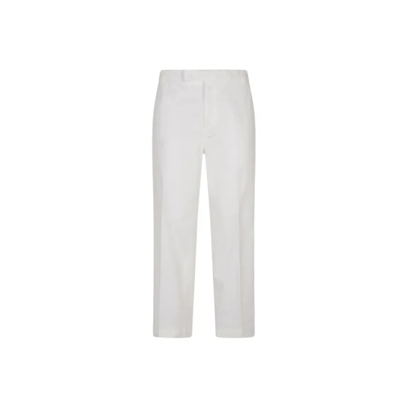 THOM BROWNE Cotton Straight leg Trousers-0
