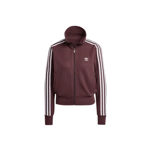 Adidas Originals ADICOLORTop FW24 Jackets Coats Women's Dark Gray Brown