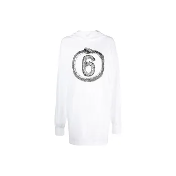 MM6 Maison Margiela Logo Oversized Hoodie