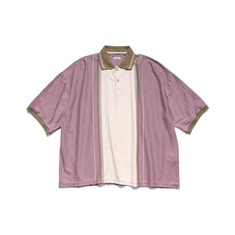 Kapital Tequila Jacquard Jersey Box Polo 'Purple'-2