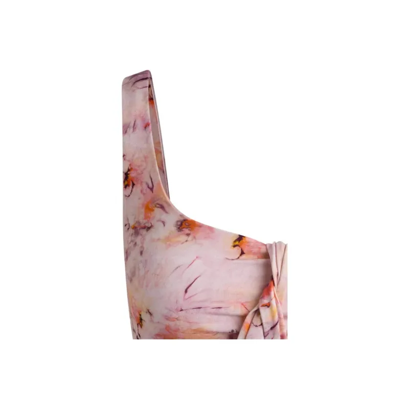 HUGO BOSS Printed Bikini Bralette With Knot Front Bra Women's Pink-1