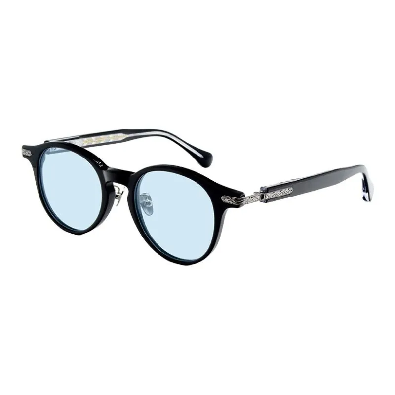 ROLLOTD Plate Frame Round Sunglasses Unisex-4