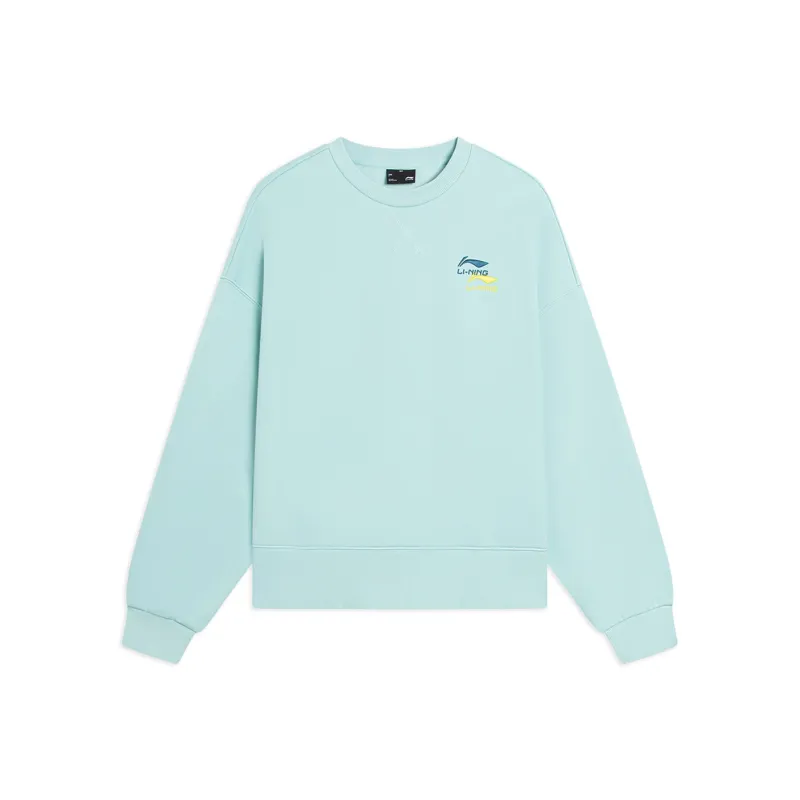 LiNing Sports Life Collection Sweatshirt Spring And Autumn Women's Sea Foam Green-0