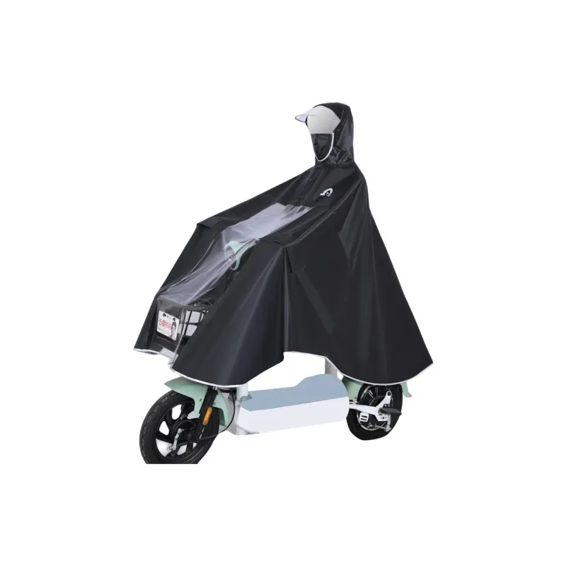 TAIKONG Oxford Thickened Oversized Scooter Rain Poncho Strap With Face Mask Detachable-20