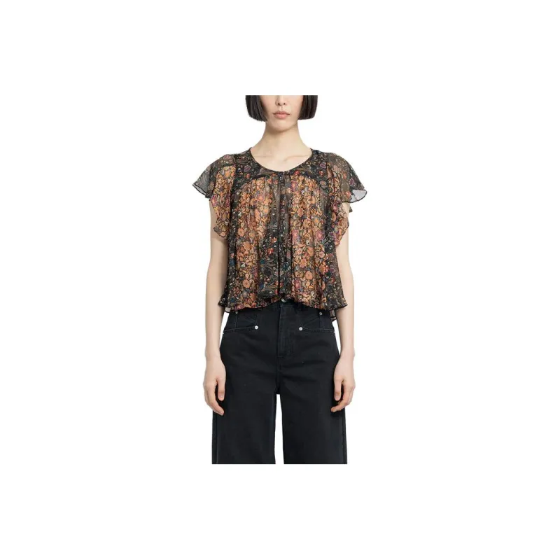 ISABEL MARANT Oriane Floral print Silk Blouse-0