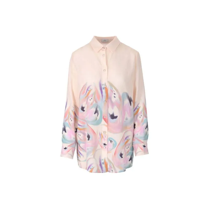 ETRO Graphic Print Collared Button Up Shirt-0