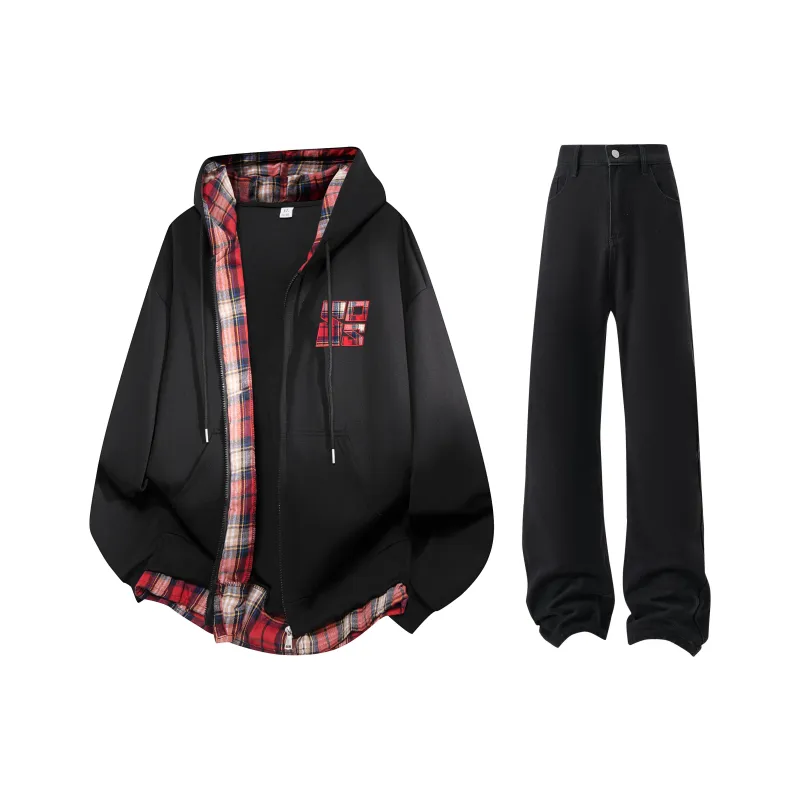 THREEAGAINTHR33 Sweatshirt Set Unisex-0