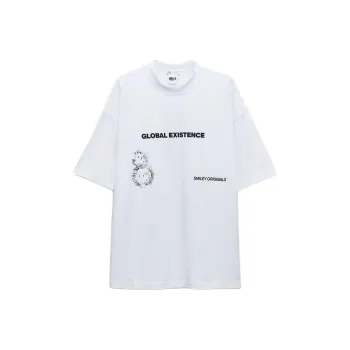 ZARA Drop Shoulder Sleeve T-Shirt Women's White