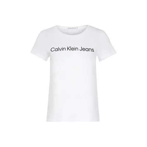 calvin Face KLEIN T Shirt Women's White