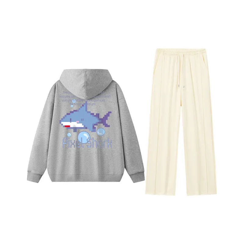 Small Columns Under The Sea Sweatshirt Set Unisex-42