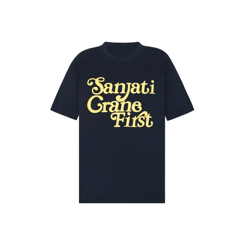 Sanjati Drop Shoulder Sleeve T Shirt Women's Navy Blue-0