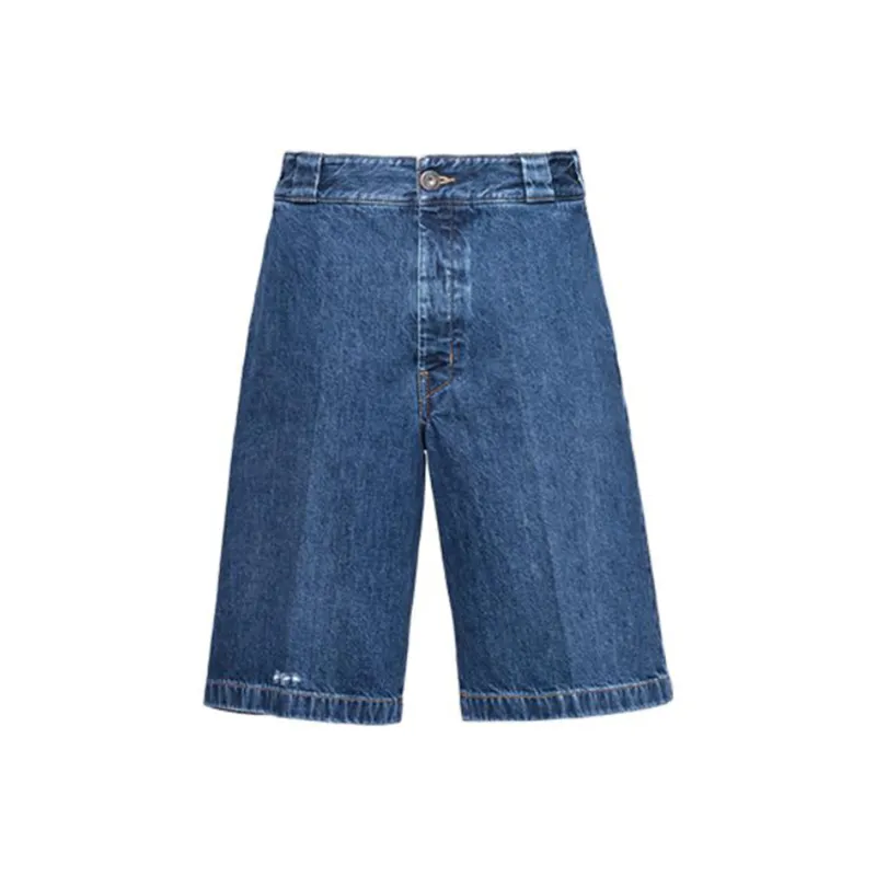 PRADA Denim Shorts Men Blue-0