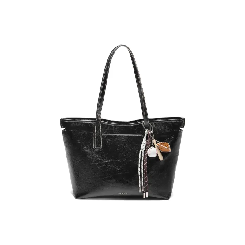BELLE Artificial Leather Shoulder Bag Tubas Women's Black-0