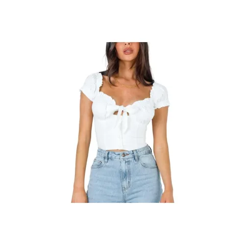 PRINCESS POLLY T-Shirt Women's White/White