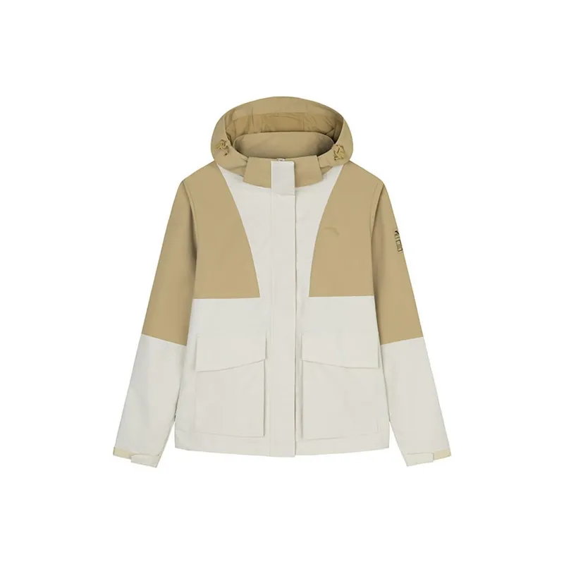 Anta Jackets Coats Women's White Limestone/Fengyu Brown-0