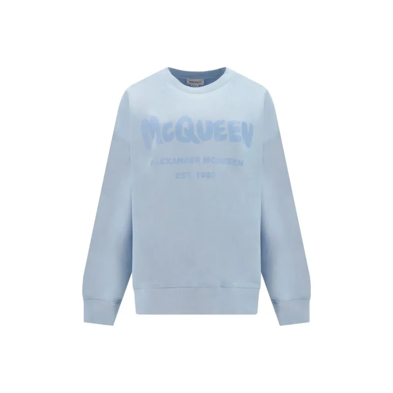 Alexander McQueen Sweatshirts Women's Light Blue-0
