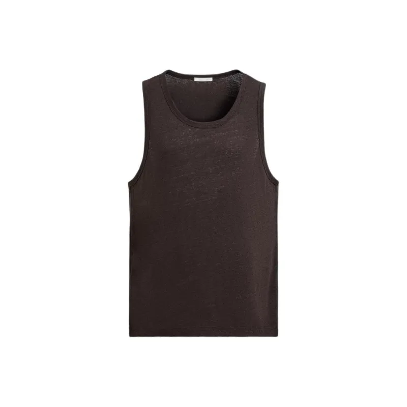 ZARA Tank Tops Men Brown-0