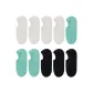 4 White, 3 Mint Green, 3 Black