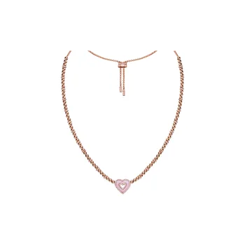 BLACK BY BLUE BRAVE 4B Brass Rose Gold Plated 18K Necklaces Women's