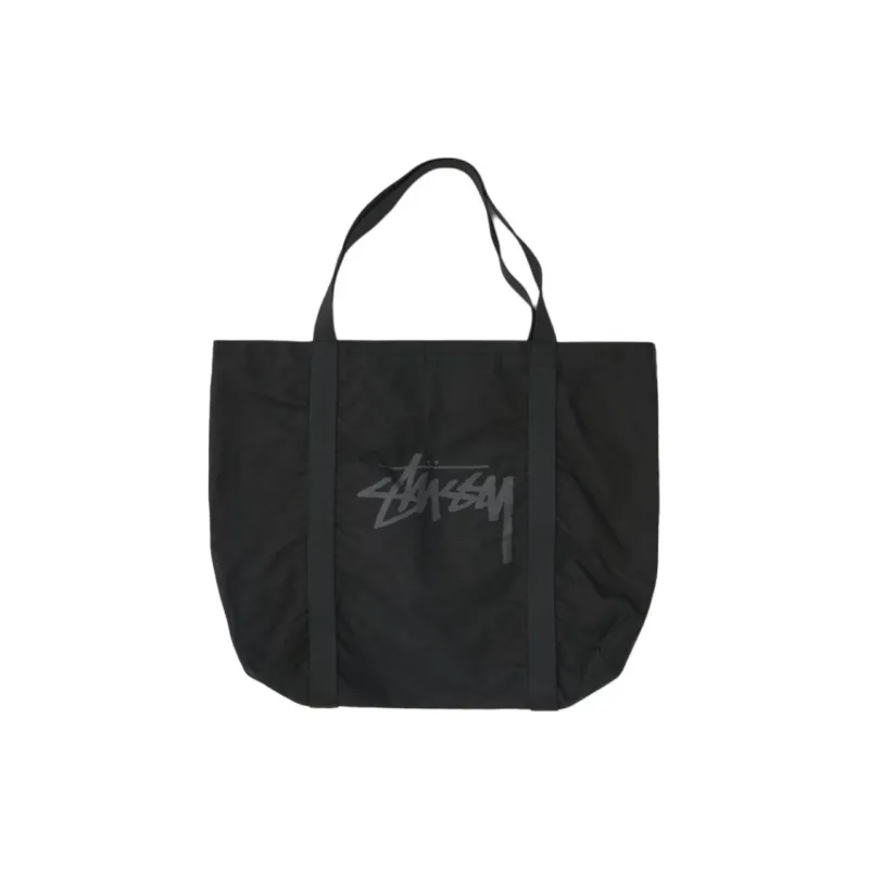 Stussy Our Legacy Collaboration Cotton Beach Bag, Tote Bag, Shopping Bag, Shoulder Bag Unisex Black/Bone/Army Green-0