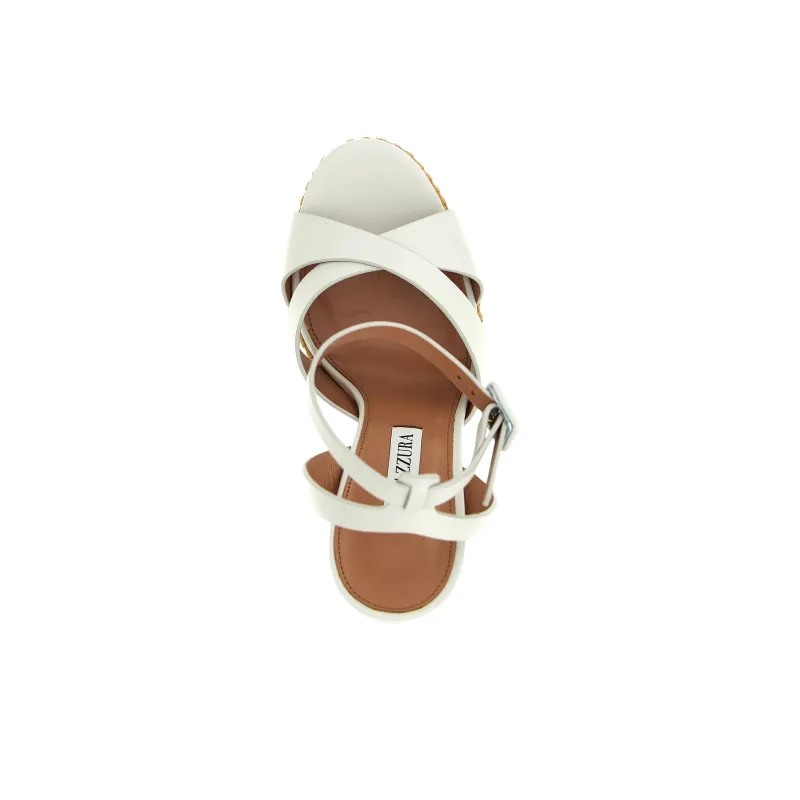 AQUAZZURA Sunseeker One Strap Sandals 14cm Women's White-3