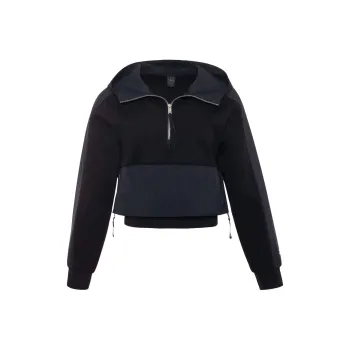 Moose Knuckles Zip Detailed Long Sleeved Sweatshirt