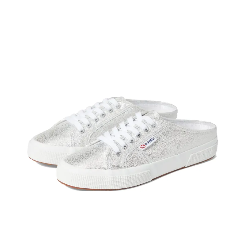 SUPERGA Rubber Sole Abrasion Resistant Closed Toe Slippers Women's Silver-2