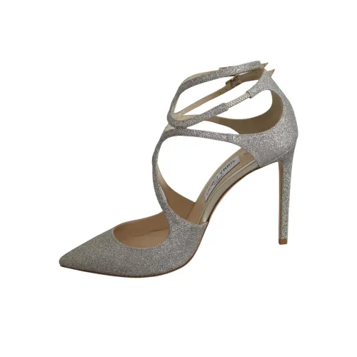 Jimmy Choo Lancer Slim Heel High Heels 10cm Women's Silver