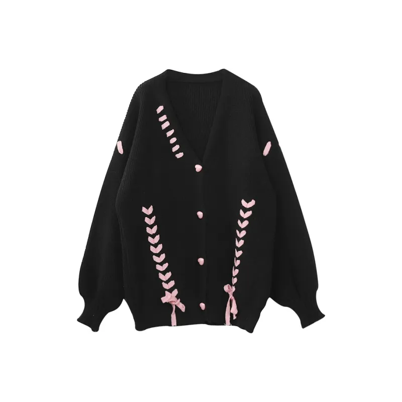 EOEI Knitted Fabric Cardigan Women's-2