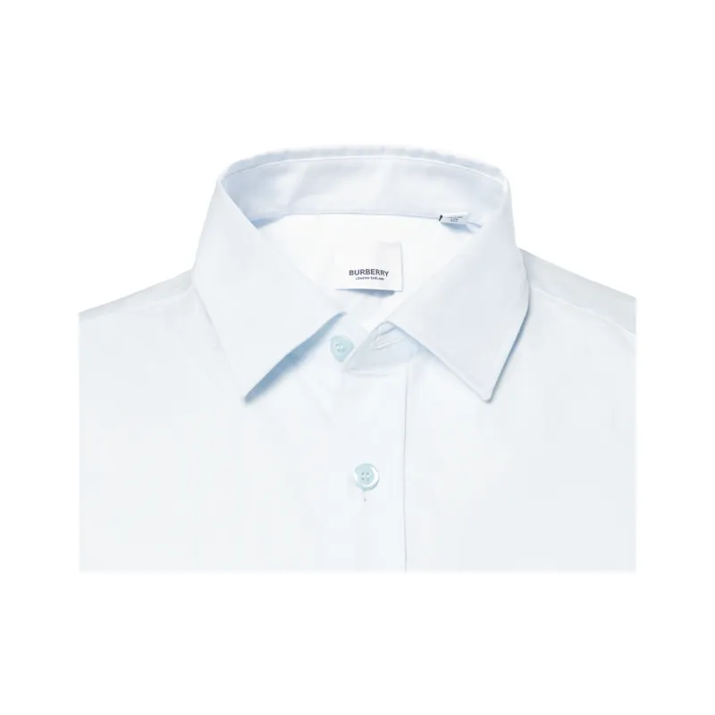 Burberry Shirts Men Sky Blue-6