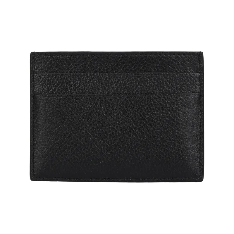 Balenciaga Cash Grained Calfskin Card Clip Men's Black-2