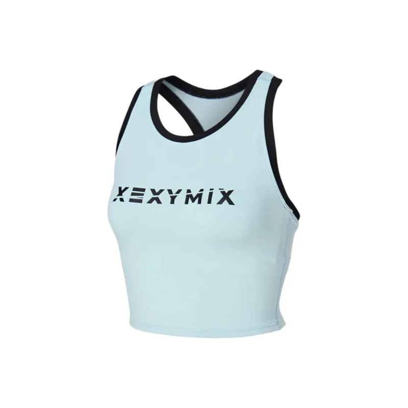 XEXYMIX Yoga Tank Top Women's Pink Blue-0
