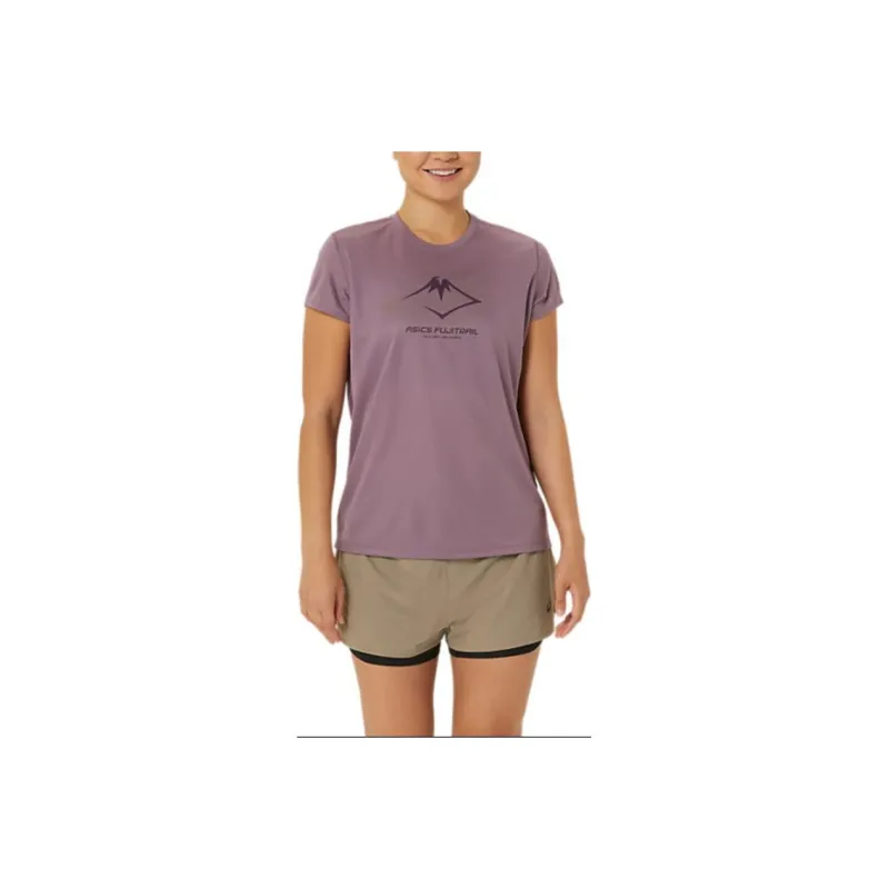Asics FUJITRAILSHORT SLEEVE TOP T Shirt Women's Dark Fuchsia-0