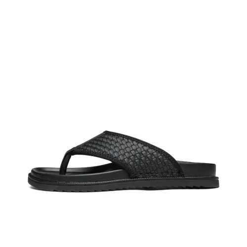 HD Rubber Sole Abrasion Resistant Slip Resistant Quick Dry Flip Flops Men's Black
