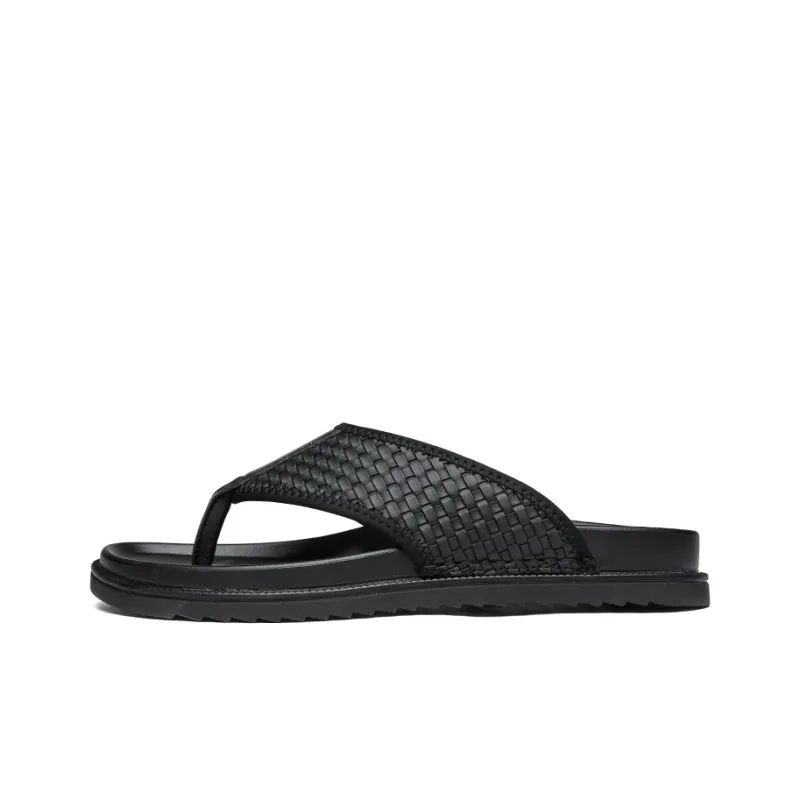 HD Rubber Sole Abrasion Resistant Slip Resistant Quick Dry Flip Flops Men's Black-0
