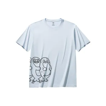 Anta x HAIBAOKANKAN,LIANMINGKUAN Life Collection T Shirt Unisex Light Bright Blue