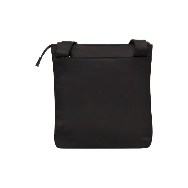 KNOMO Nylon Fabric With Cow Leather One Shoulder Crossbody Bag Regular Unisex Black-3
