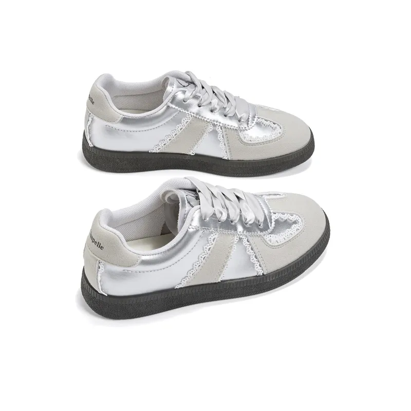 La Chapelle Slip Resistant, Abrasion Resistant, Rebound Resistant Low Top Casual Shoes Women's Silver Gray-1