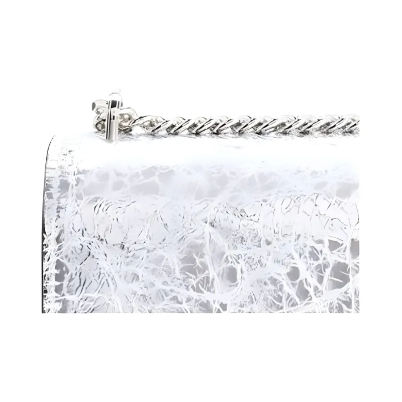 MICHAEL KORS Cow Leather Shoulder Bag Women's Silver-4
