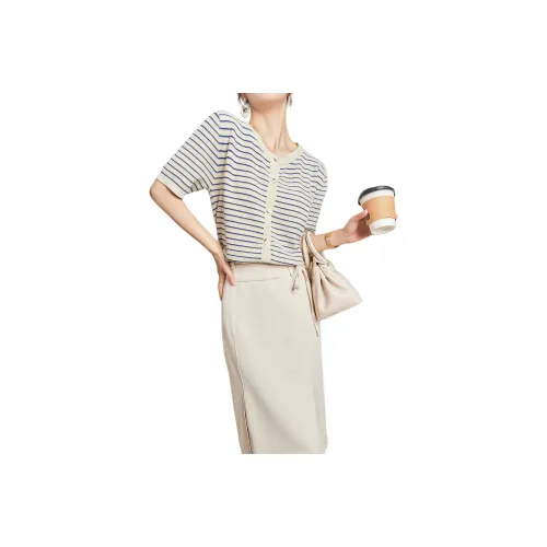 DESIGNER UNCLE Knitwear Women's Blue White Stripes