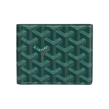 GOYARD SAINT FLORENTIN Canvas With Leather Wallet Unisex Green