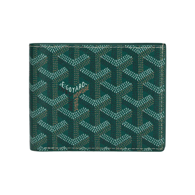 GOYARD SAINT FLORENTIN Canvas With Leather Wallet Unisex Green-0