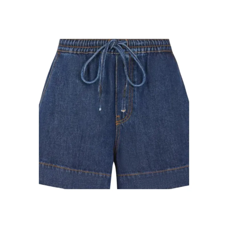 PAROSH Denim Shorts Women's Blue-4