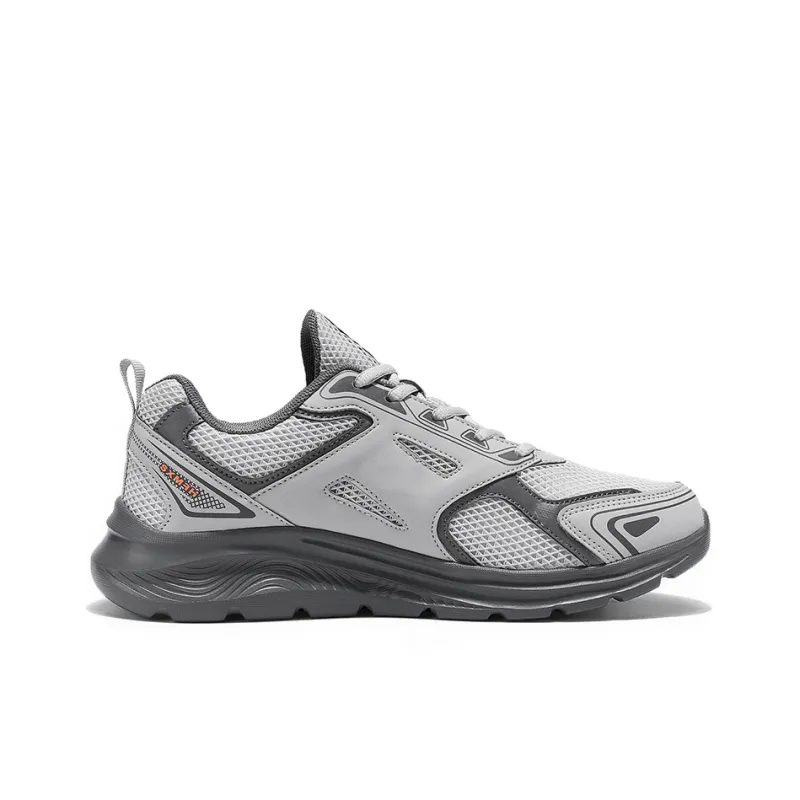Binary Running Shoes Men Low Top Light Gray/White/Orange-2