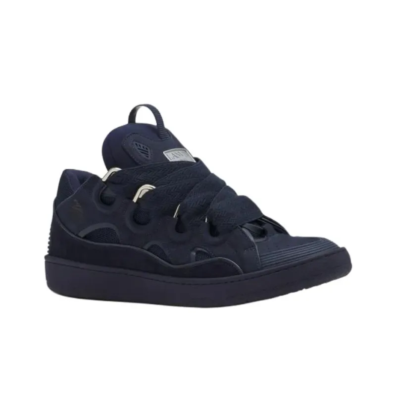 Lanvin Curb Low Top Skateboard Shoes Unisex Dark Blue-2