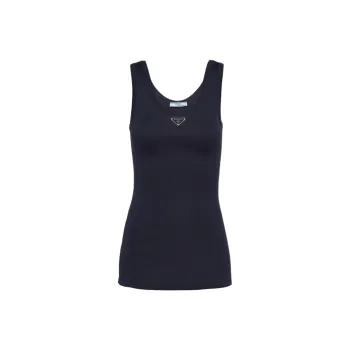 PRADA Enamel triangle Cotton Top