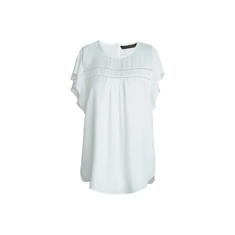 ROEYSHOUSE Chiffon Shirts Women's White-0