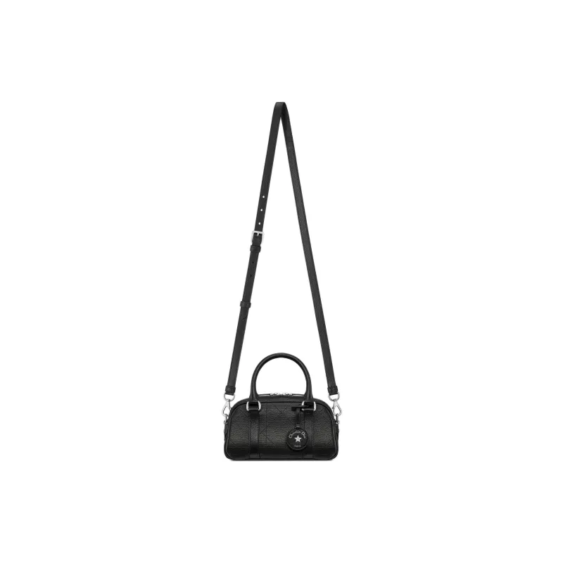 DIOR D Vibe East West Cotton With Cow Leather Handbag Micro Women's Black-4