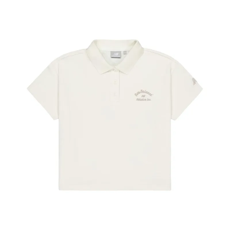 New Balance Polo Shirt Women's Ecru-0