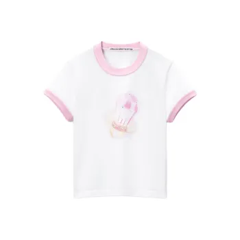 Alexander Wang Graphic Printed Crewneck T Shirt